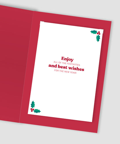 To All Of You Festive Cheer Joy & Happiness Christmas Greeting Card
