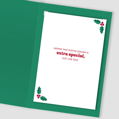 To A Wonderful Grandpa Festive Joy Reindeer Christmas Greeting Card