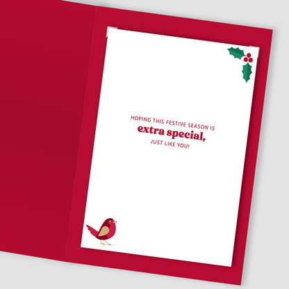 To The Loveliest Nan Festive Joy Red Robin Christmas Greeting Card
