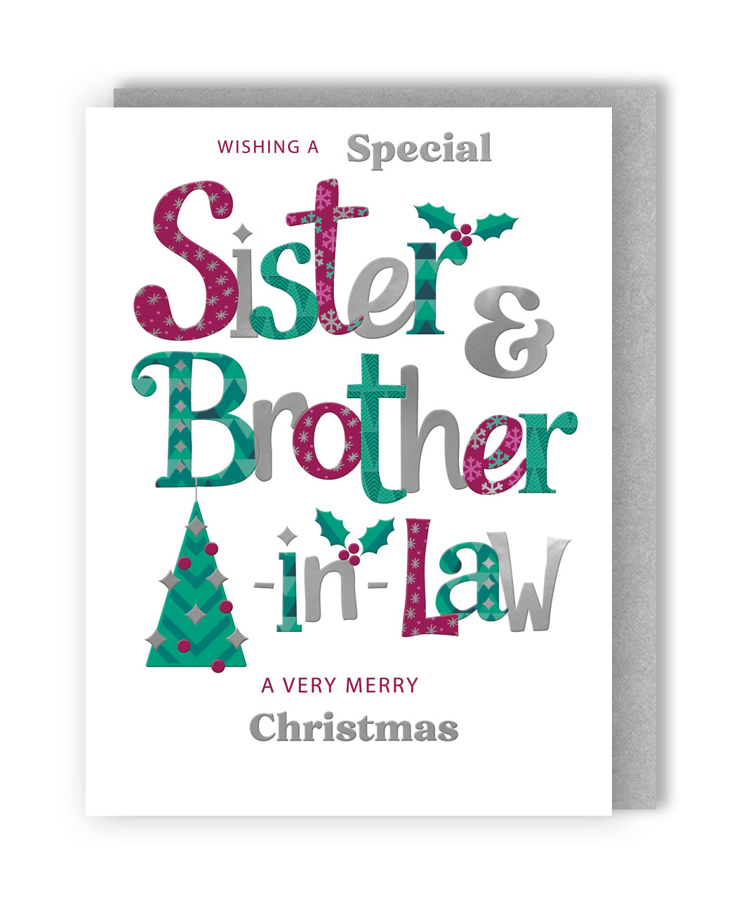 Special Sister & Brother-In-Law Festive Joy Christmas Greeting Card