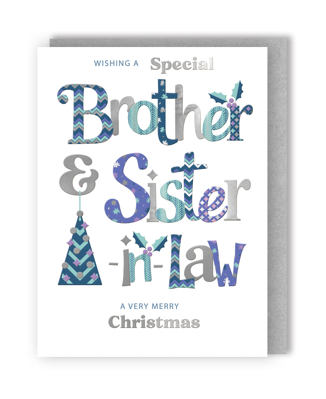 Special Brother & Sister-In-Law Festive Joy Christmas Greeting Card