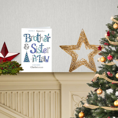 Special Brother & Sister-In-Law Festive Joy Christmas Greeting Card