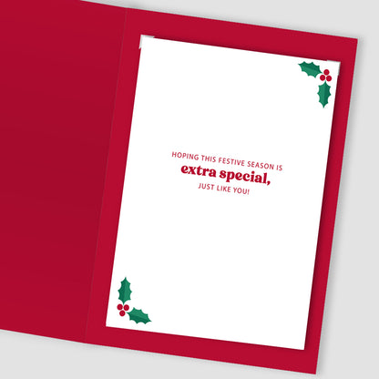 To A Lovely Grandma Festive Joy Red Robin Christmas Greeting Card