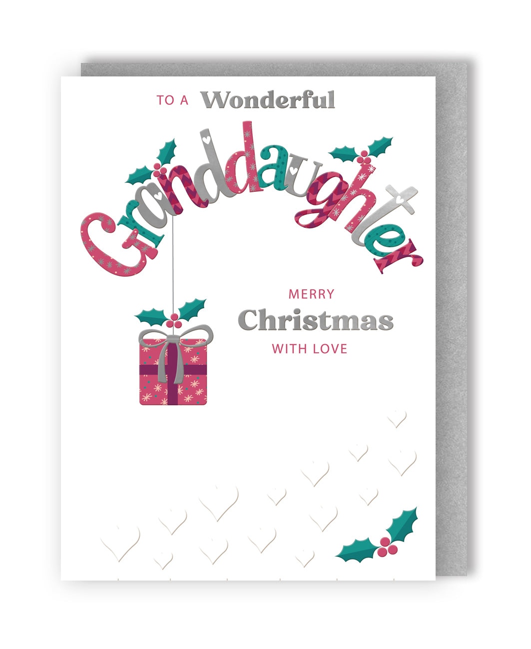 To A Wonderful Granddaughter Festive Joy Christmas Greeting Card