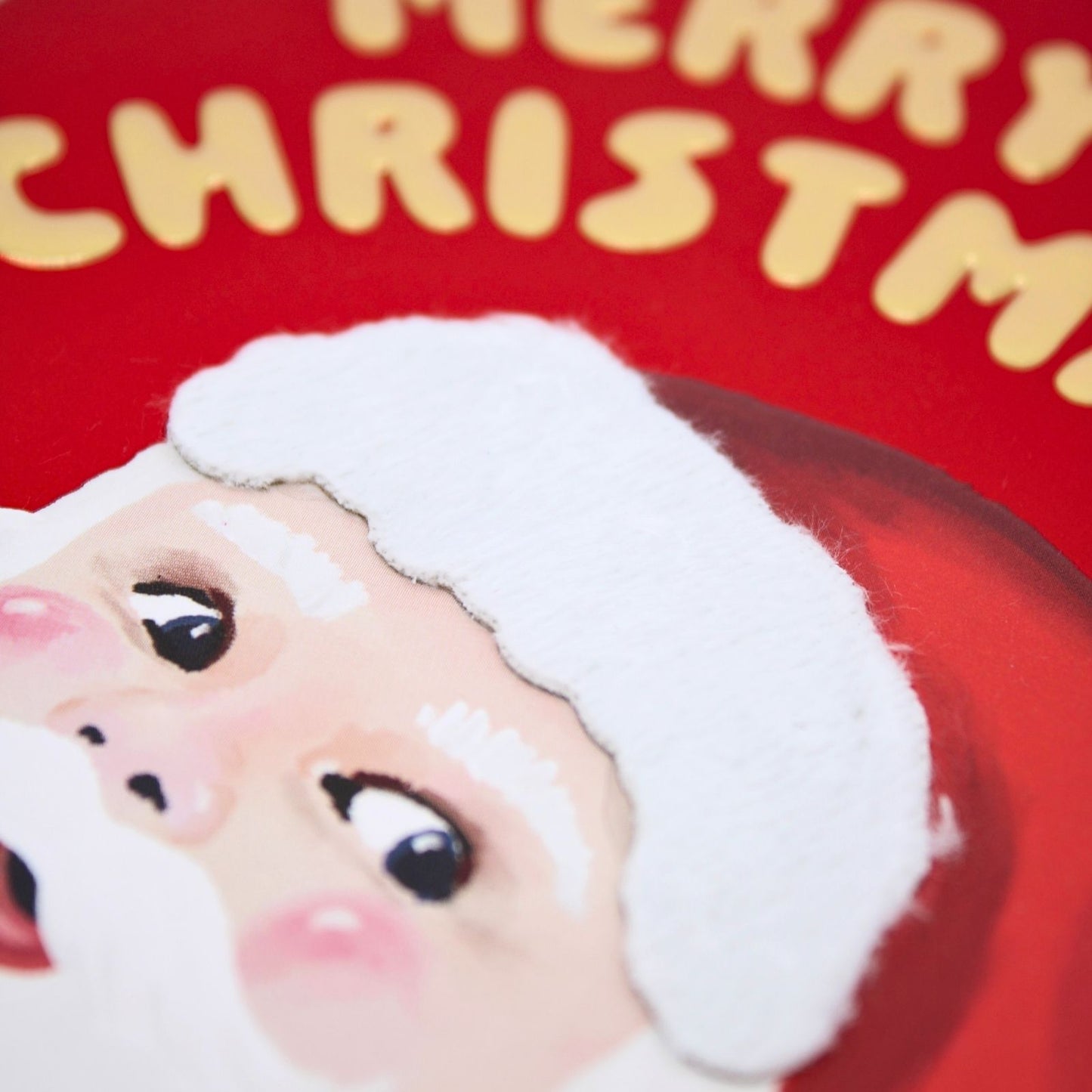 Box Of 4 Luxury Christmas Cards Santa Claus Hand-Finished Fir & Felt Range