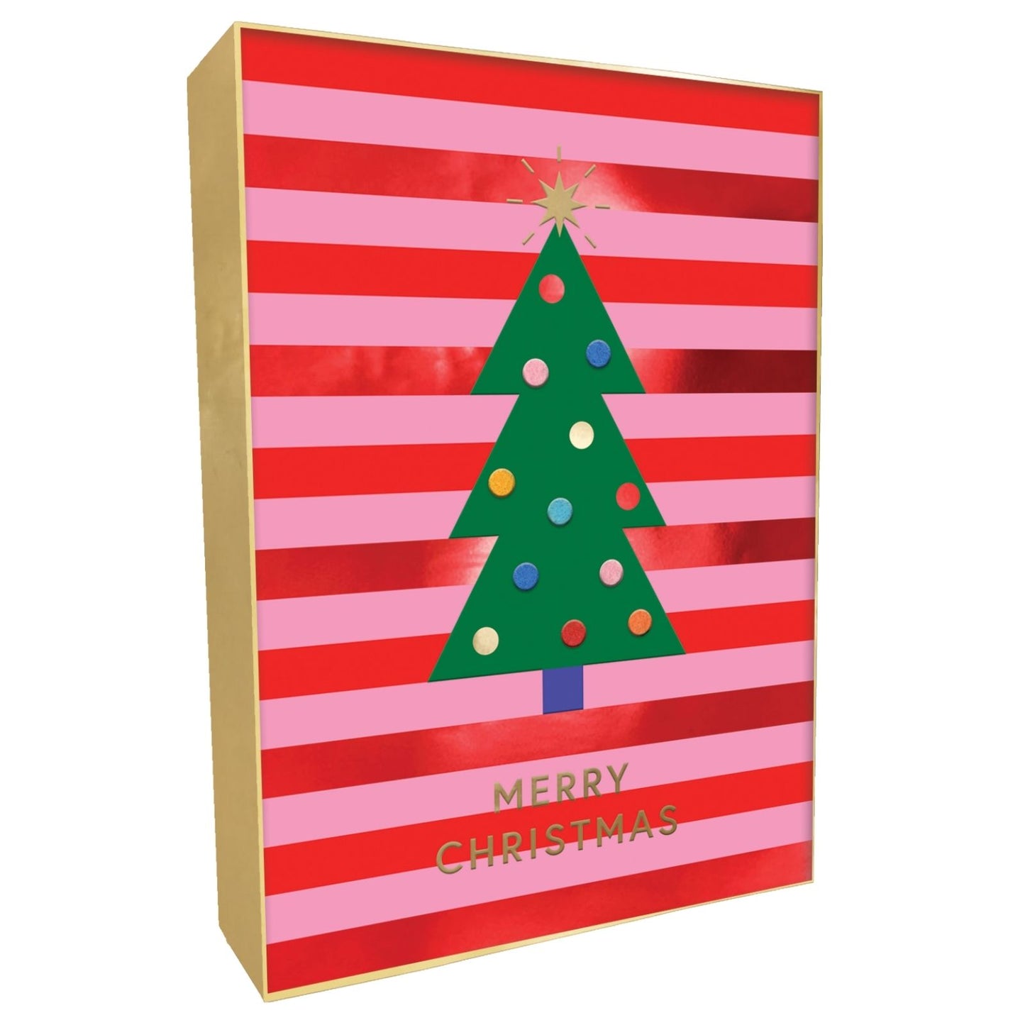Box Of 4 Luxury Christmas Cards Xmas Tree Hand-Finished Fir & Felt Range