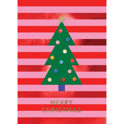 Hand-Finished Christmas Card Xmas Tree Luxury Fir & Felt Range