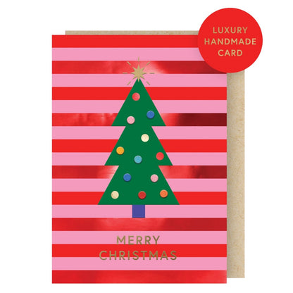 Hand-Finished Christmas Card Xmas Tree Luxury Fir & Felt Range