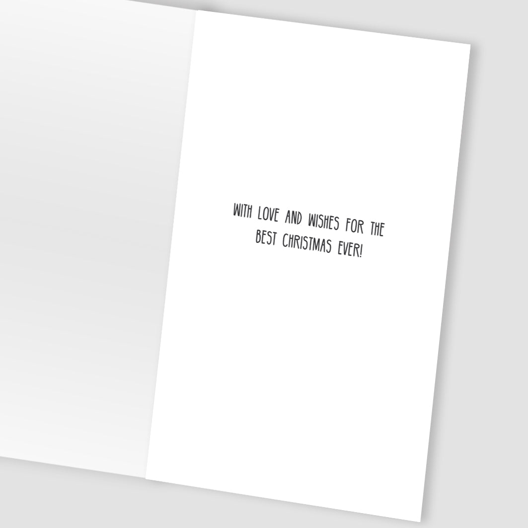 Grandson Santa-Saurus Felt-Tastic Dino Fun Hand-Finished Christmas Greeting Card