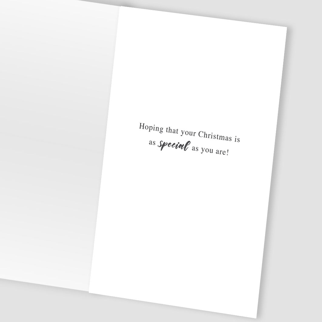 Granddaughter Felt-Tastic Tree Of Hearts Hand-Finished Christmas Greeting Card