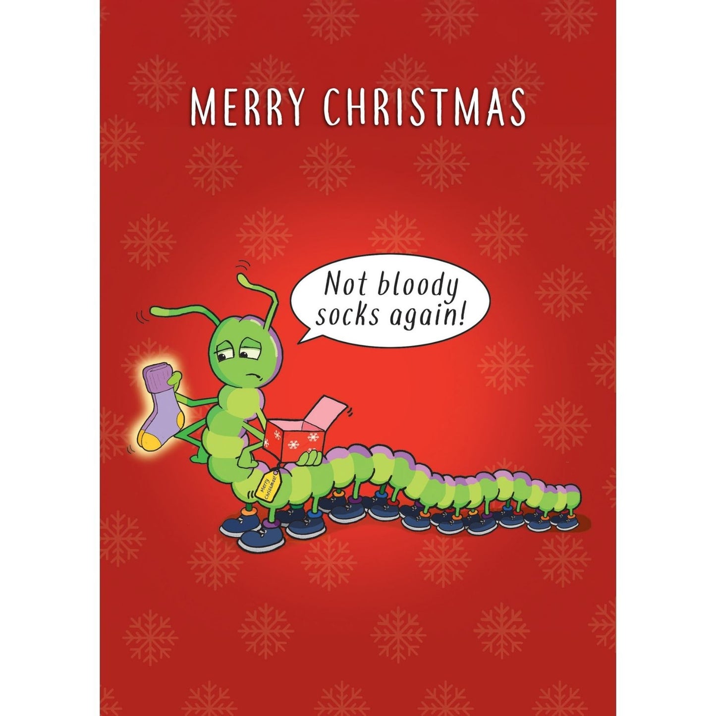 Twizler Humour Christmas Card Socks Again Funny Xmas Greeting Blank Inside