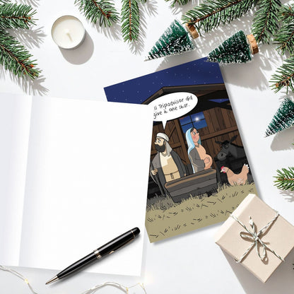 Twizler Humour Christmas Card One Star Review Funny Xmas Greeting Blank Inside