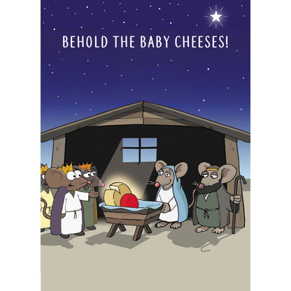 Twizler Humour Christmas Card Baby Cheese Funny Xmas Greeting Blank Inside