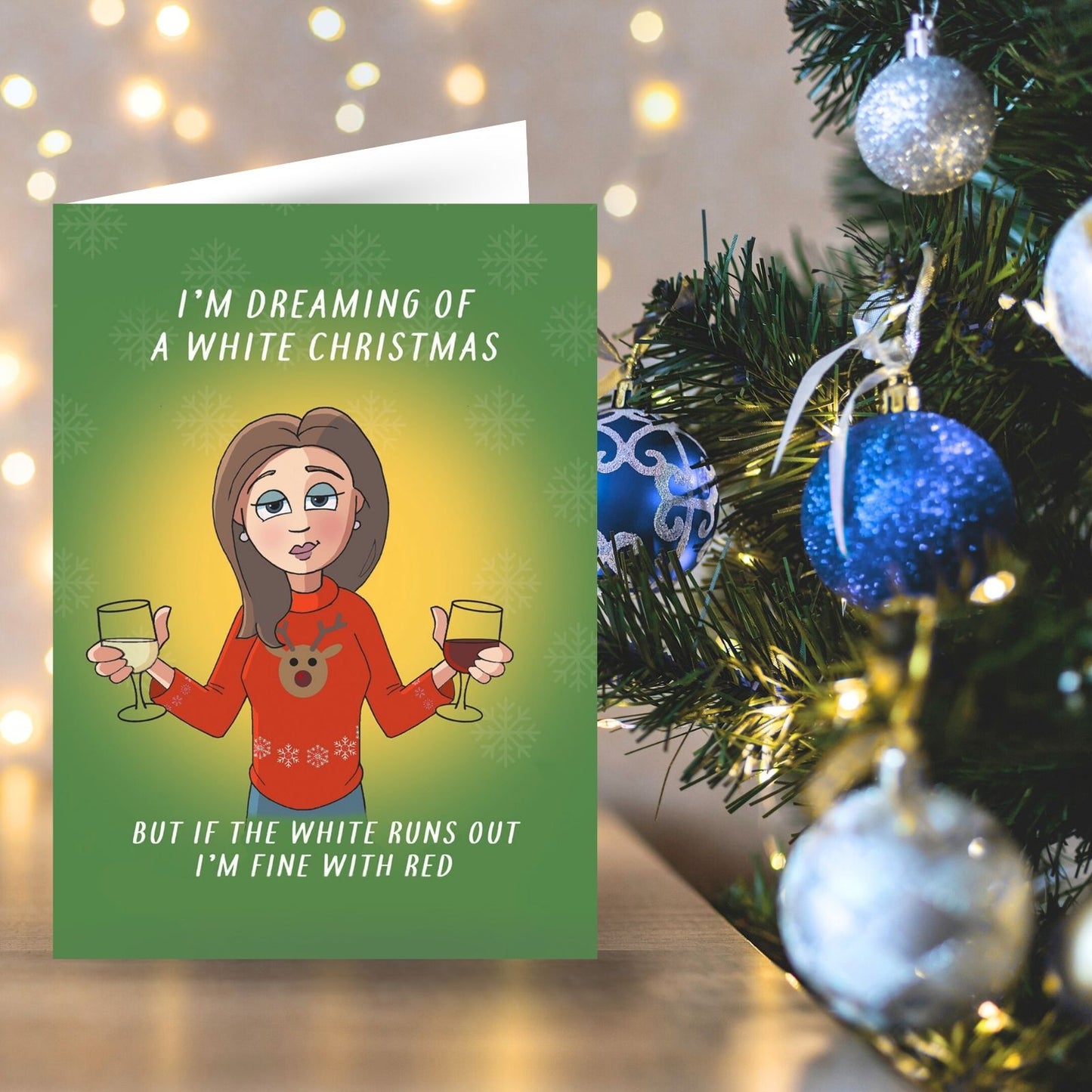 Twizler Humour Christmas Card Red Wine Fine Funny Xmas Greeting Blank Inside