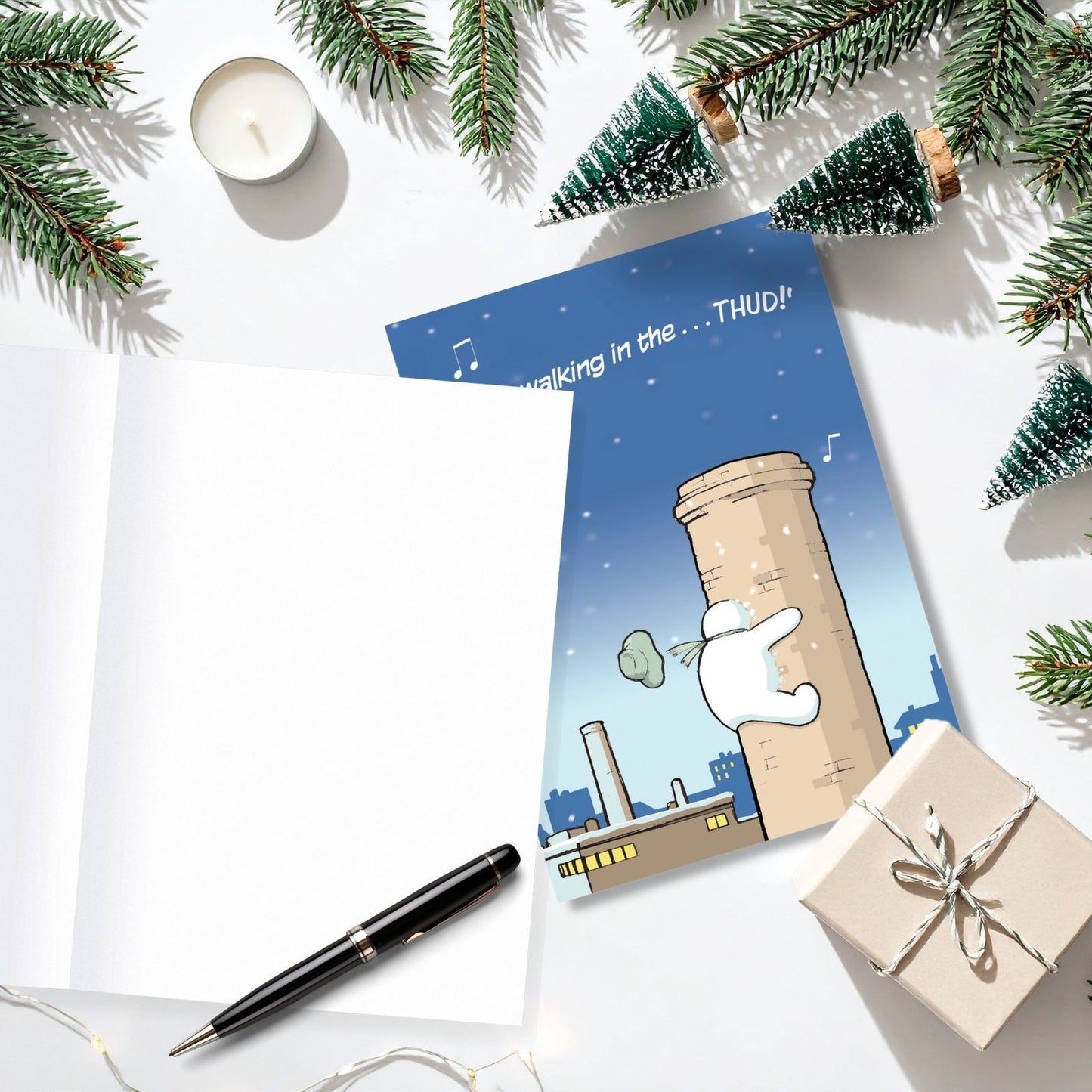 Twizler Humour Christmas Card The Snowman Funny Xmas Greeting Blank Inside