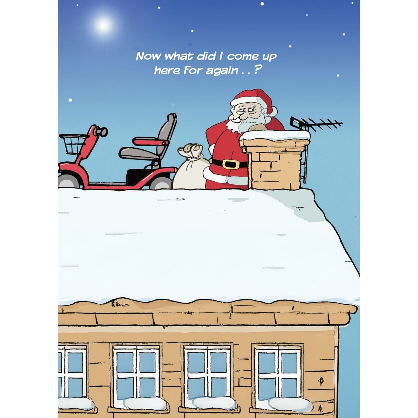 Twizler Humour Christmas Card Forgetful Santa Funny Xmas Greeting Blank Inside