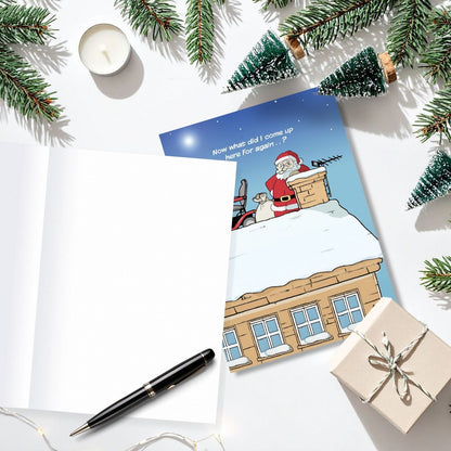 Twizler Humour Christmas Card Forgetful Santa Funny Xmas Greeting Blank Inside