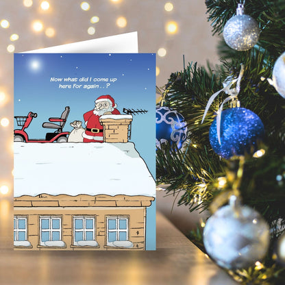 Twizler Humour Christmas Card Forgetful Santa Funny Xmas Greeting Blank Inside