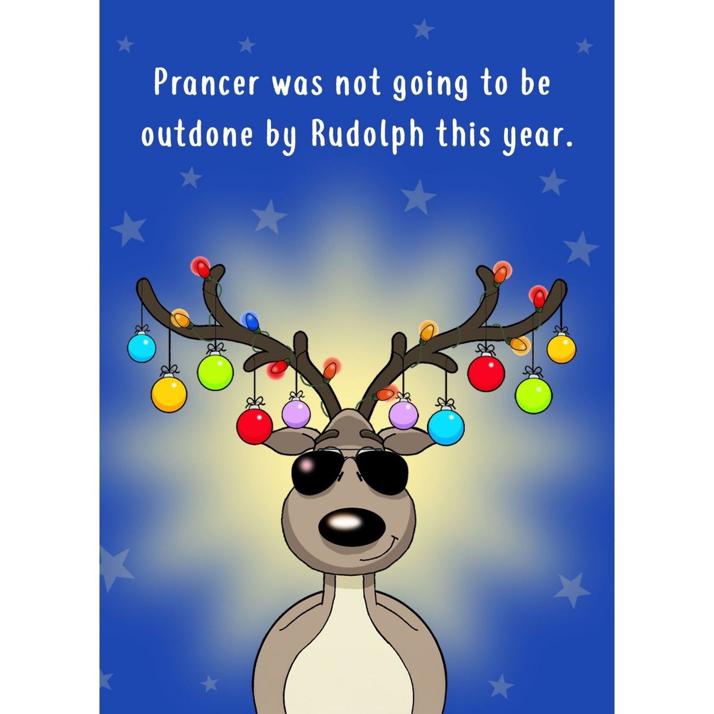 Twizler Humour Christmas Card Prancers Baubles Funny Xmas Greeting Blank Inside