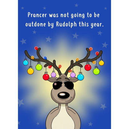 Twizler Humour Christmas Card Prancers Baubles Funny Xmas Greeting Blank Inside