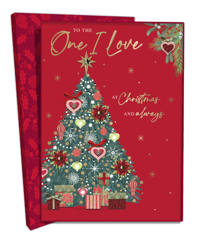 Boxed One I Love Luxury Lavish Keepsake Christmas Greeting Card In A Box