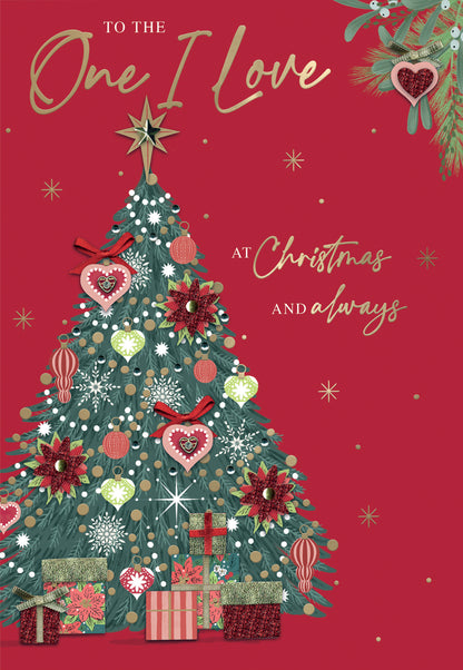 Boxed One I Love Luxury Lavish Keepsake Christmas Greeting Card In A Box