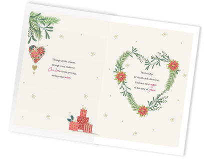 Boxed One I Love Luxury Lavish Keepsake Christmas Greeting Card In A Box