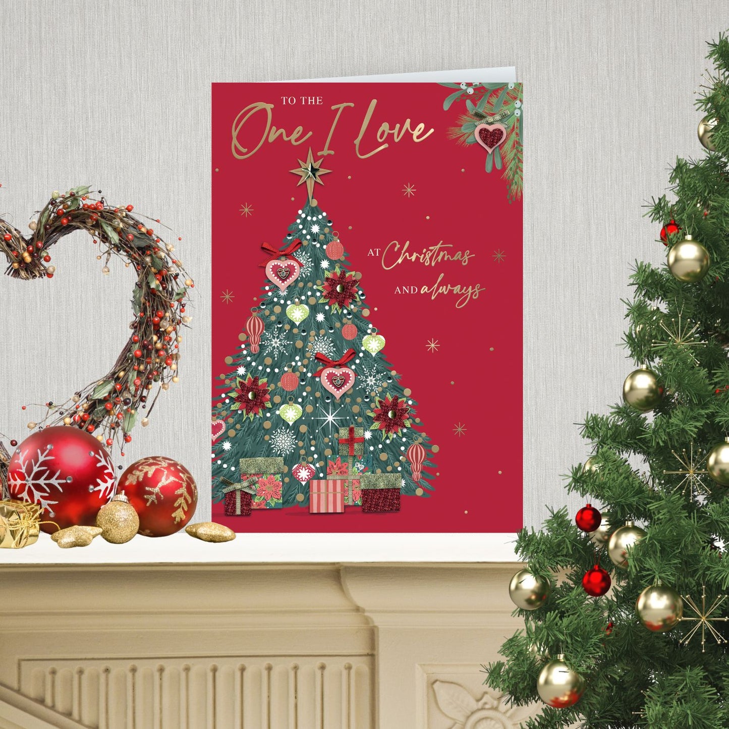 Boxed One I Love Luxury Lavish Keepsake Christmas Greeting Card In A Box