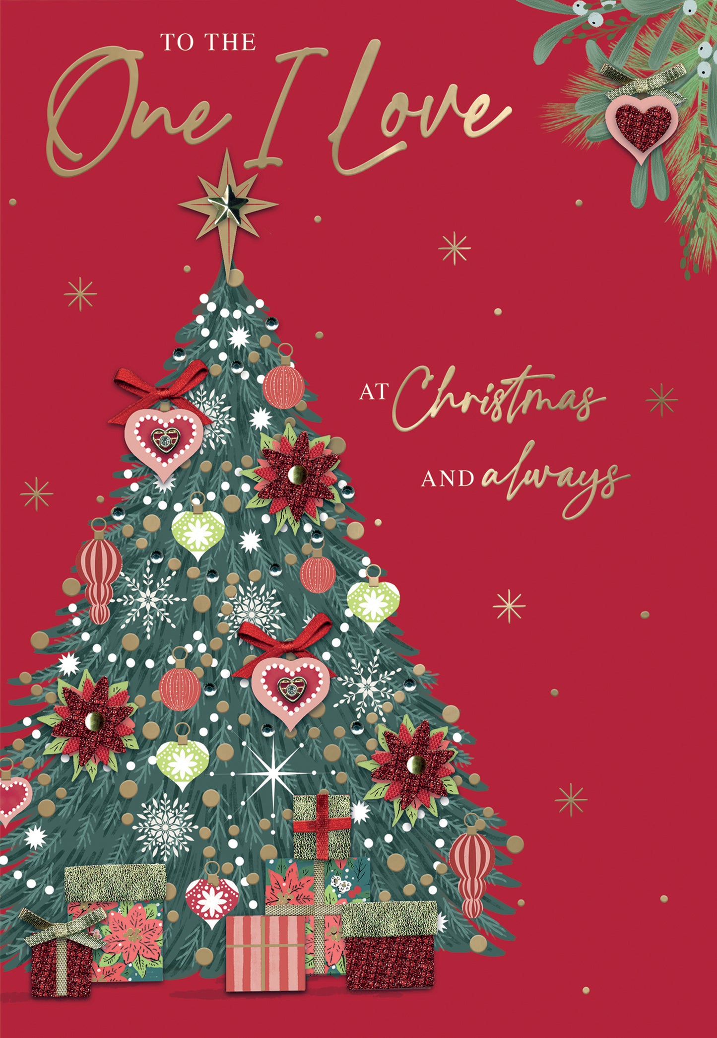 Embellished One I Love Luxury Lavish Keepsake Large Christmas Greeting Card