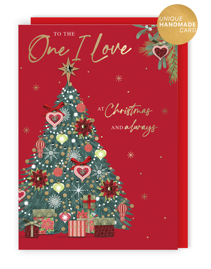 Embellished One I Love Luxury Lavish Keepsake Large Christmas Greeting Card