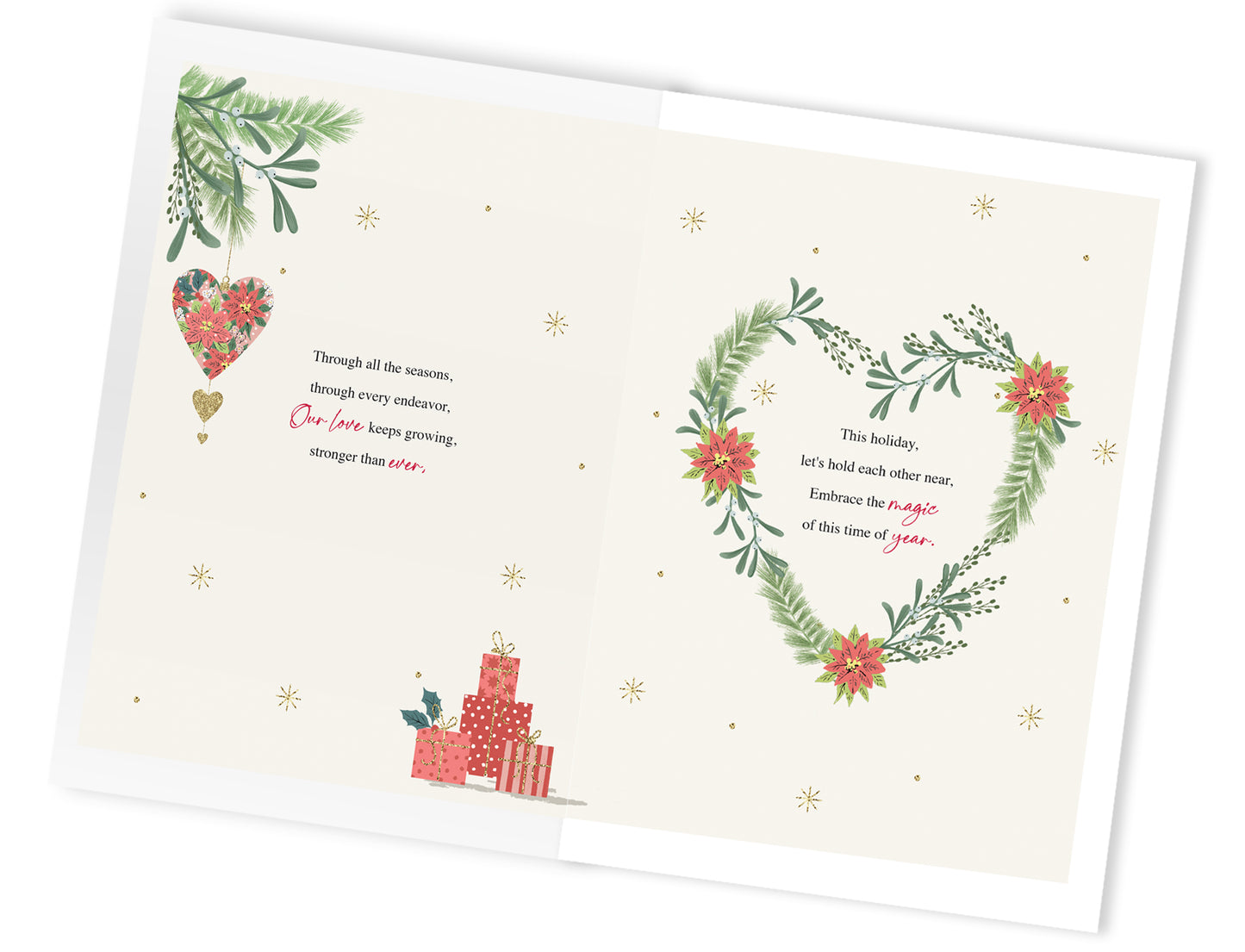 Embellished One I Love Luxury Lavish Keepsake Large Christmas Greeting Card