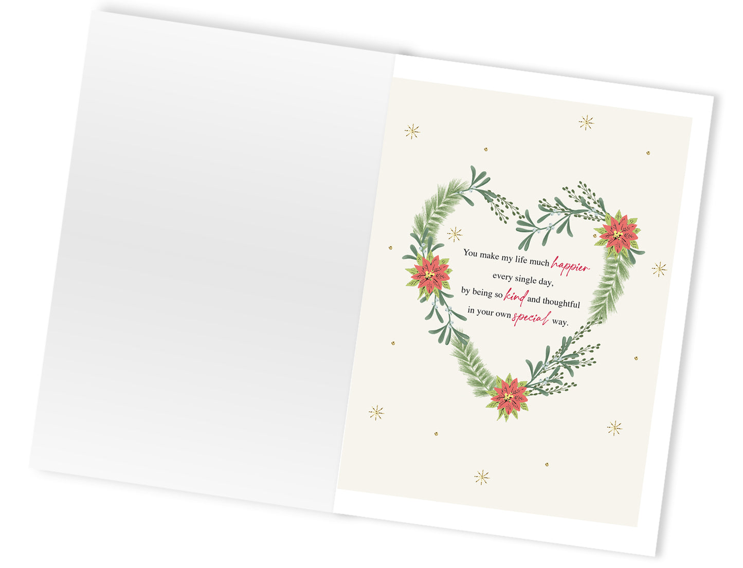 Boxed Wonderful Wife Luxury Lavish Keepsake Christmas Greeting Card In A Box