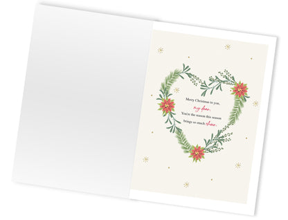 Embellished Beautiful Wife Luxury Lavish Keepsake Large Christmas Greeting Card