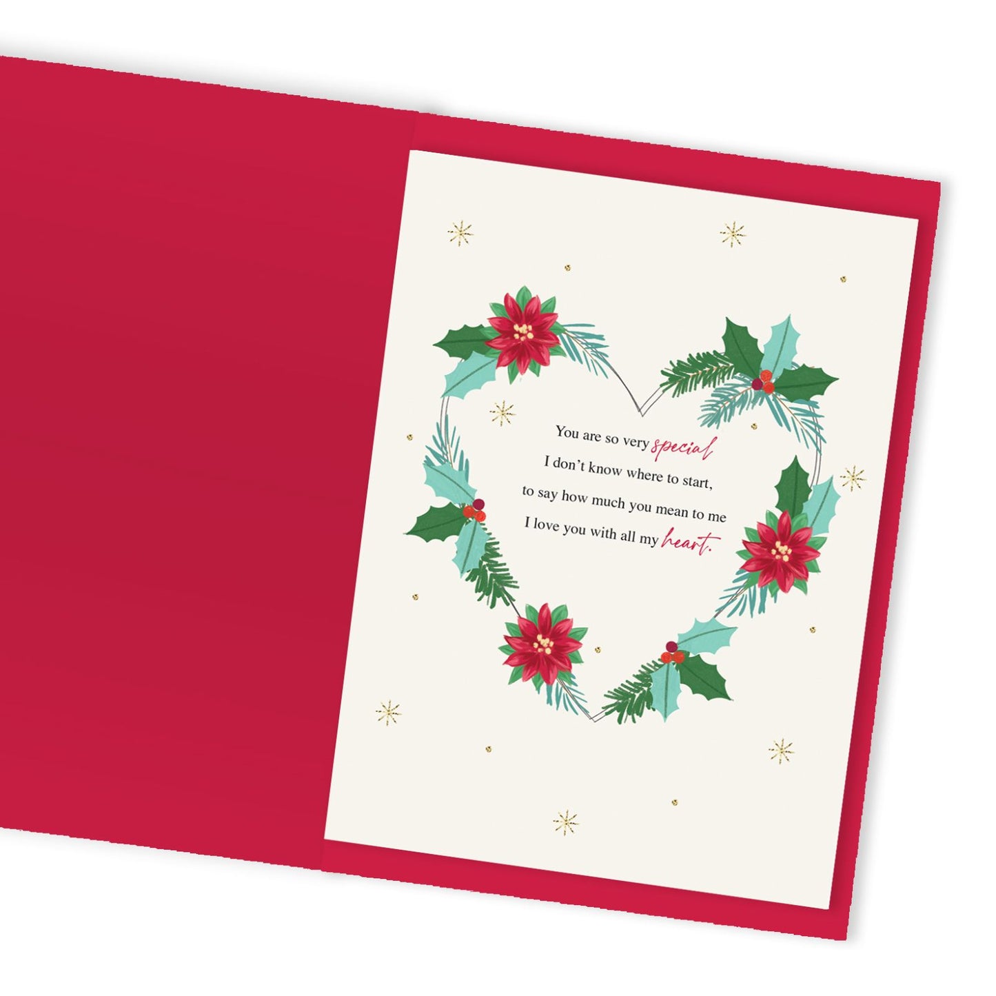 Beautiful Wife Christmas Card Boxed Luxury Lavish Embellished A4 Keepsake Card