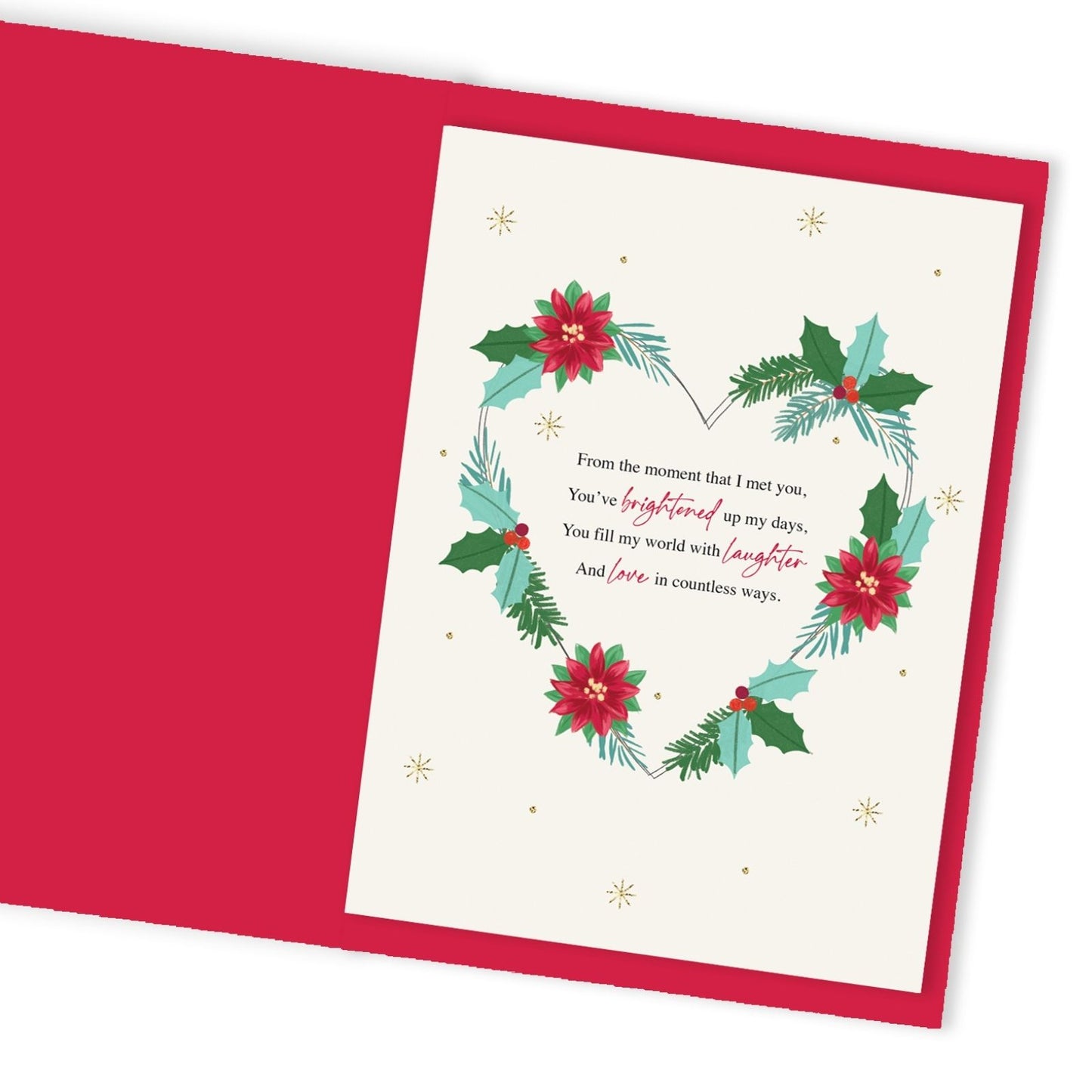 Wife Christmas Card Luxury Boxed Lavish Hand-Finished Embellished Festive Design