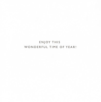 Box of 6 Gold Geometric Tree Luxury Hand-Finished Christmas Cards