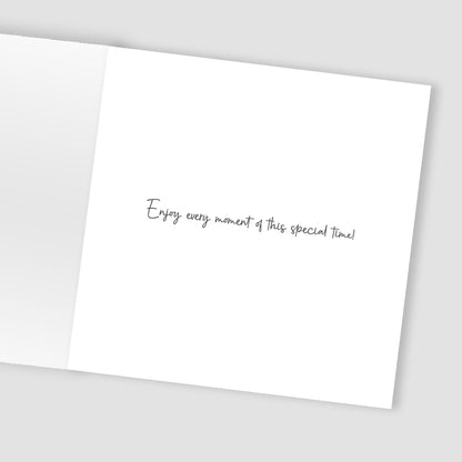 Sparkle Woodland Wreath Embellished Hand-Finished Christmas Greeting Card