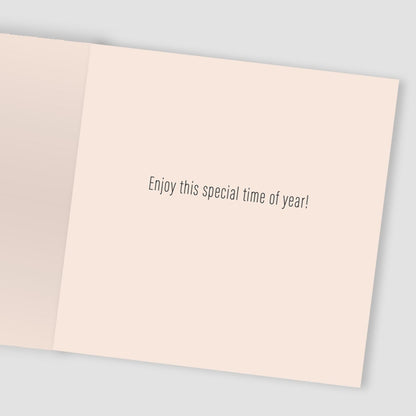 Individual Hand-Finished Christmas Card Embellished Merry & Bright Design