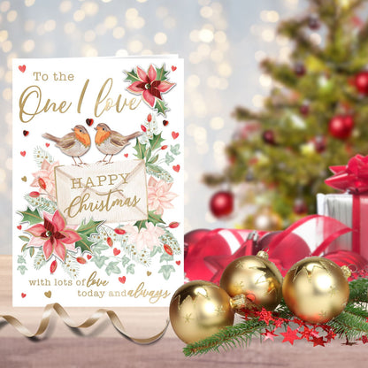 Magnifique Embellished One I Love Today & Always Large Christmas Greeting Card