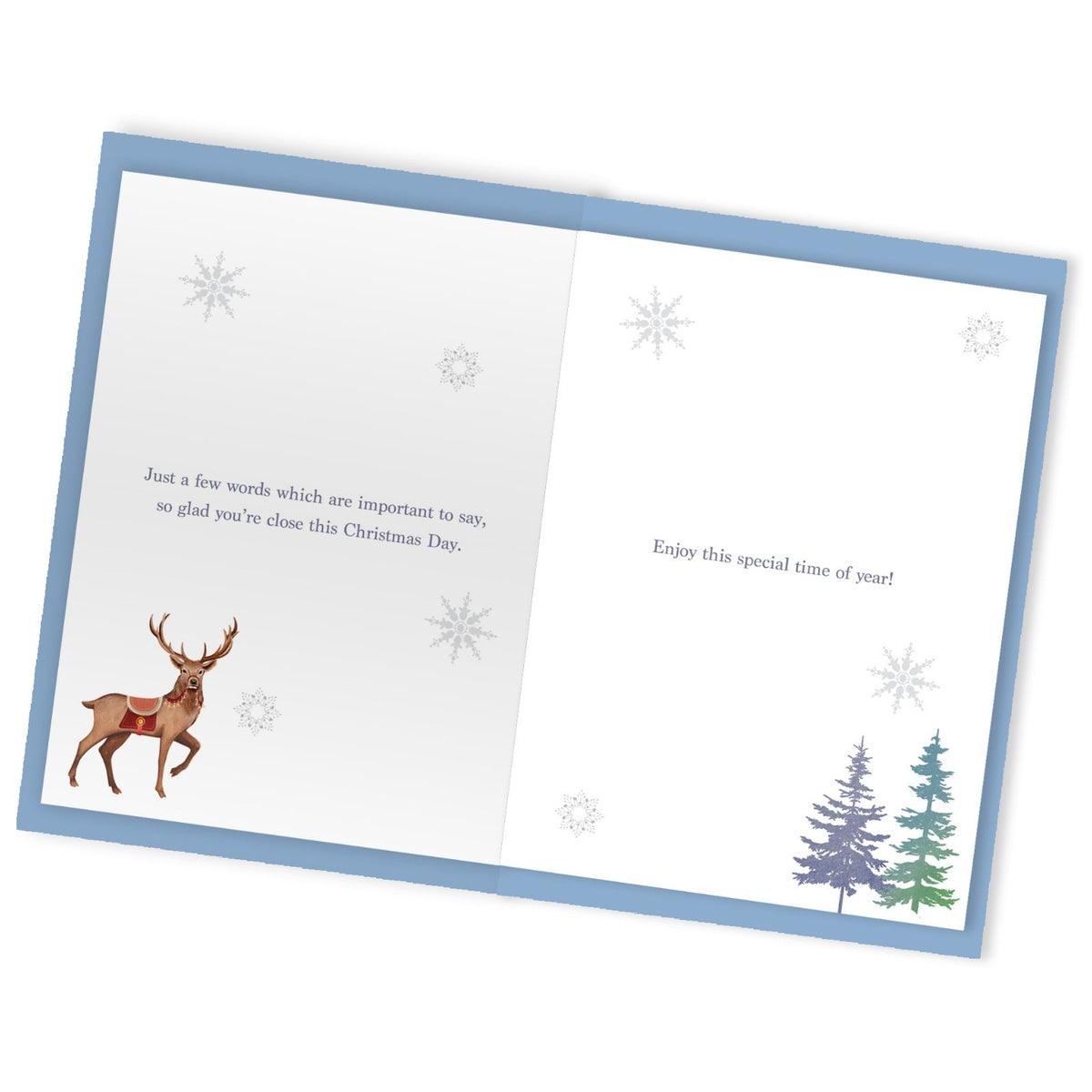 Son Christmas Card Large Magnifique Hand-Finished Embellished Reindeer Design