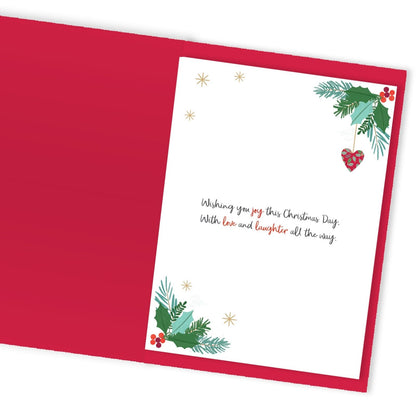 Sister & Brother-In-Law Christmas Card Large Magnifique Hand-Finished Design