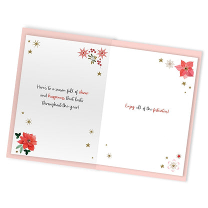 Sister Christmas Card Large Magnifique Hand-Finished Embellished Tree Design
