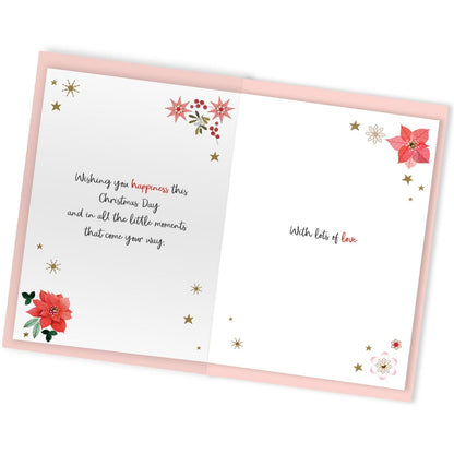 Granddaughter Christmas Card Large Magnifique Hand-Finished Embellished  Design