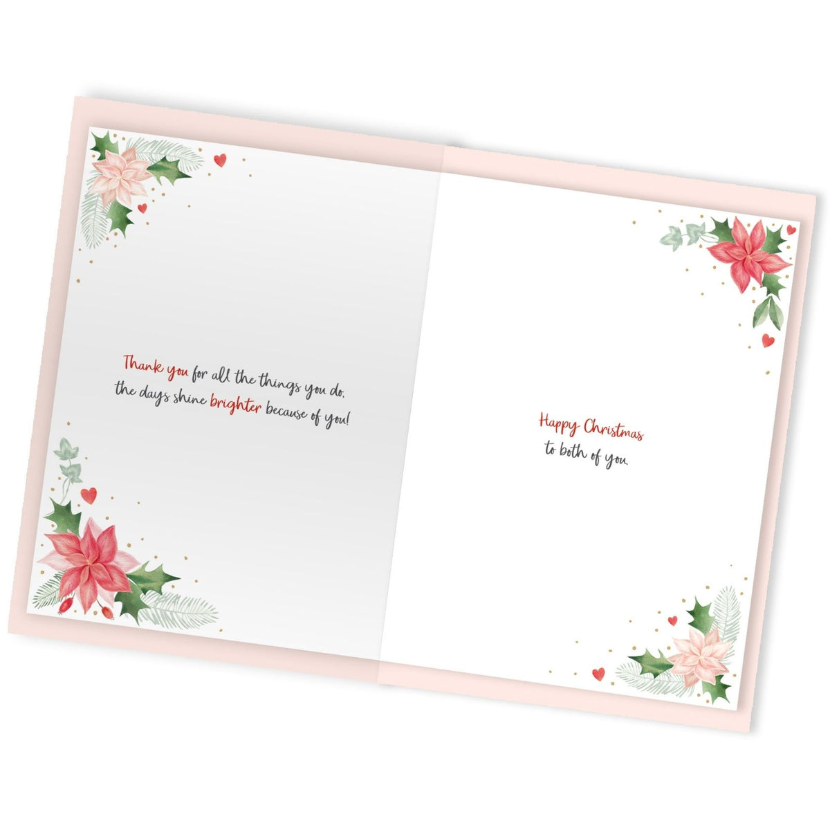Mum & Dad Christmas Card Large Magnifique Hand-Finished Embellished Robin Design