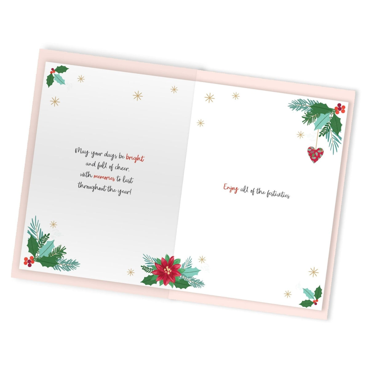 Daughter Christmas Card Large Magnifique Hand-Finished Embellished Letter Design