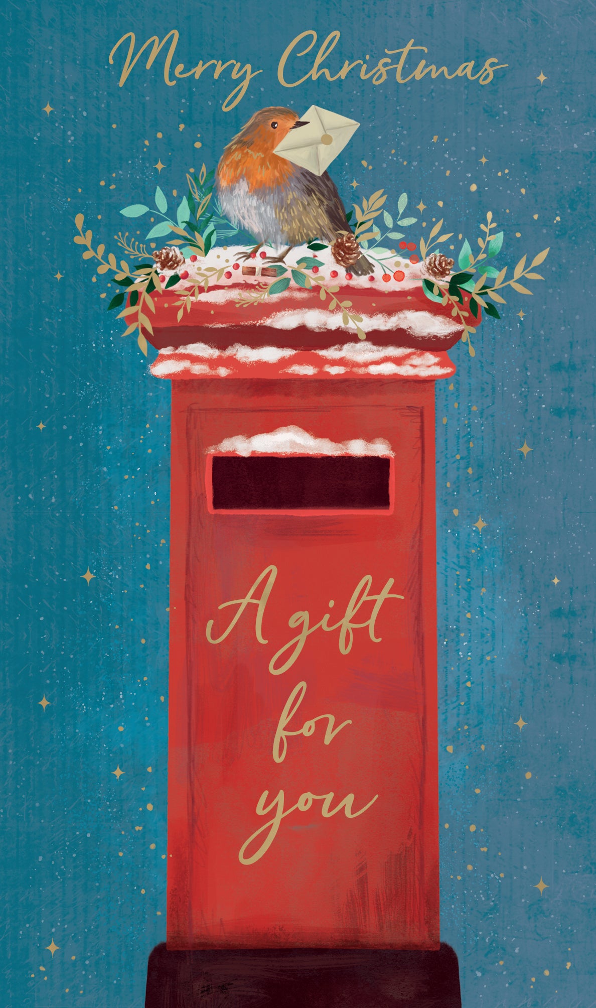 Pillar Box & Robin Christmas Money Wallet Gift Card