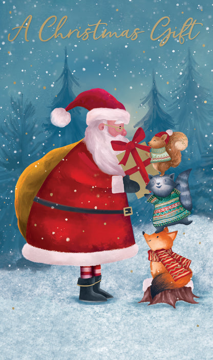 Traditional Santa Christmas Money Wallet Gift Card