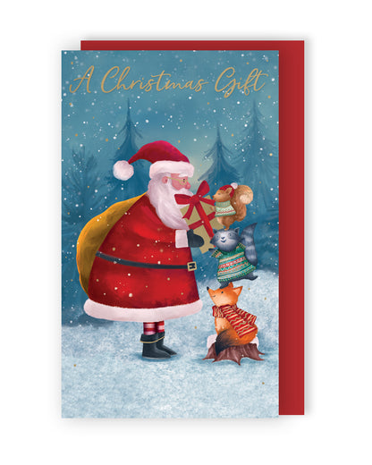Traditional Santa Christmas Money Wallet Gift Card