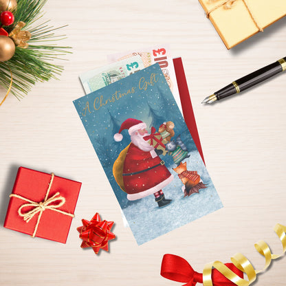 Traditional Santa Christmas Money Wallet Gift Card