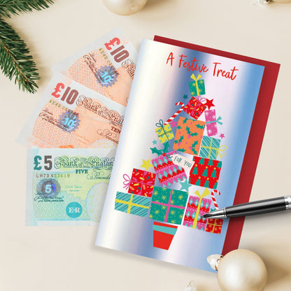 Money Wallet Christmas Card A Festive Treat For You Tree Of Gifts Gift Card